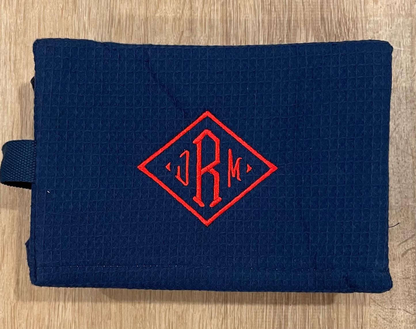 Personalized Waffle Weave Cosmetic Bag