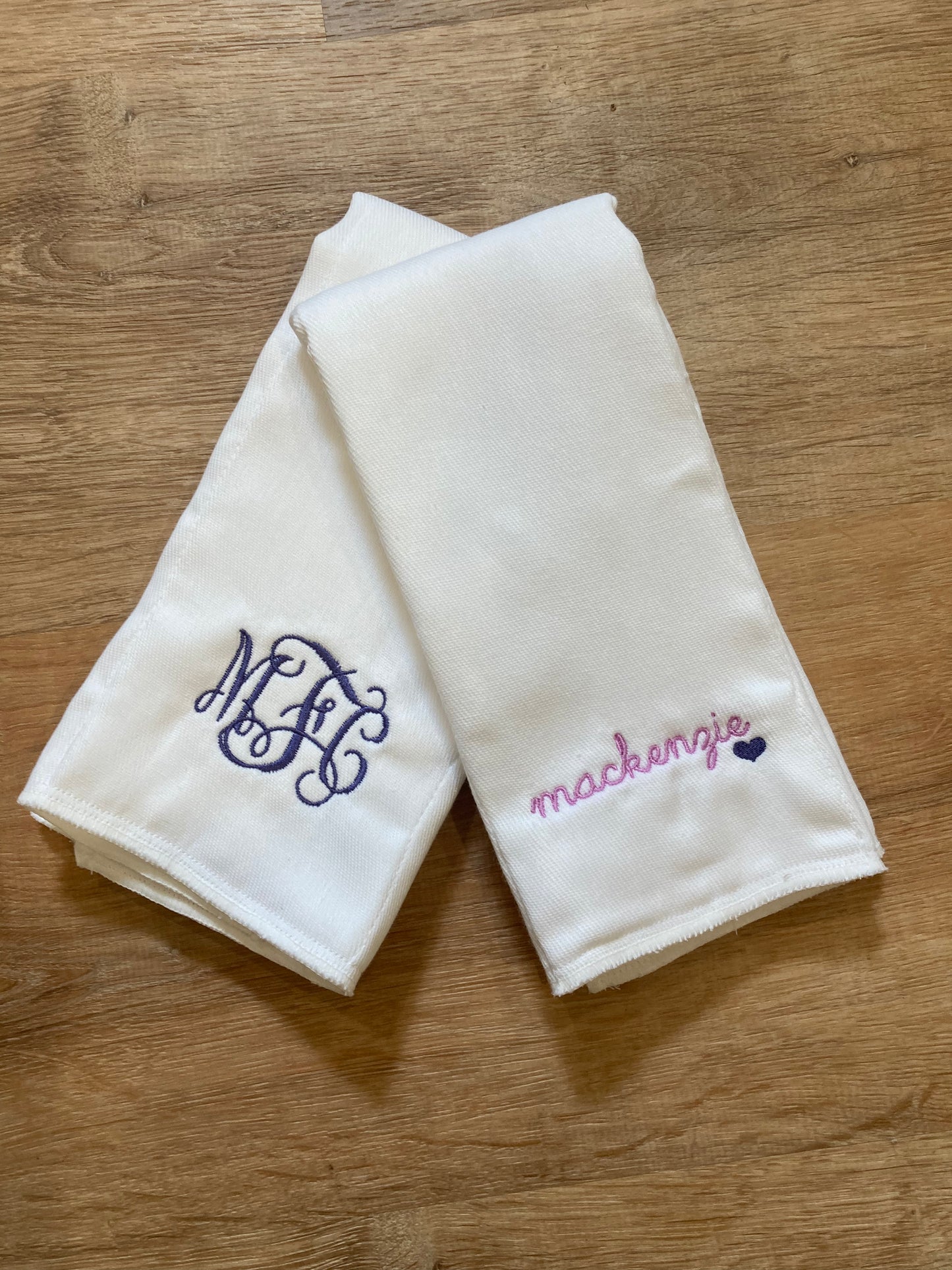 Burp Cloths - personalized