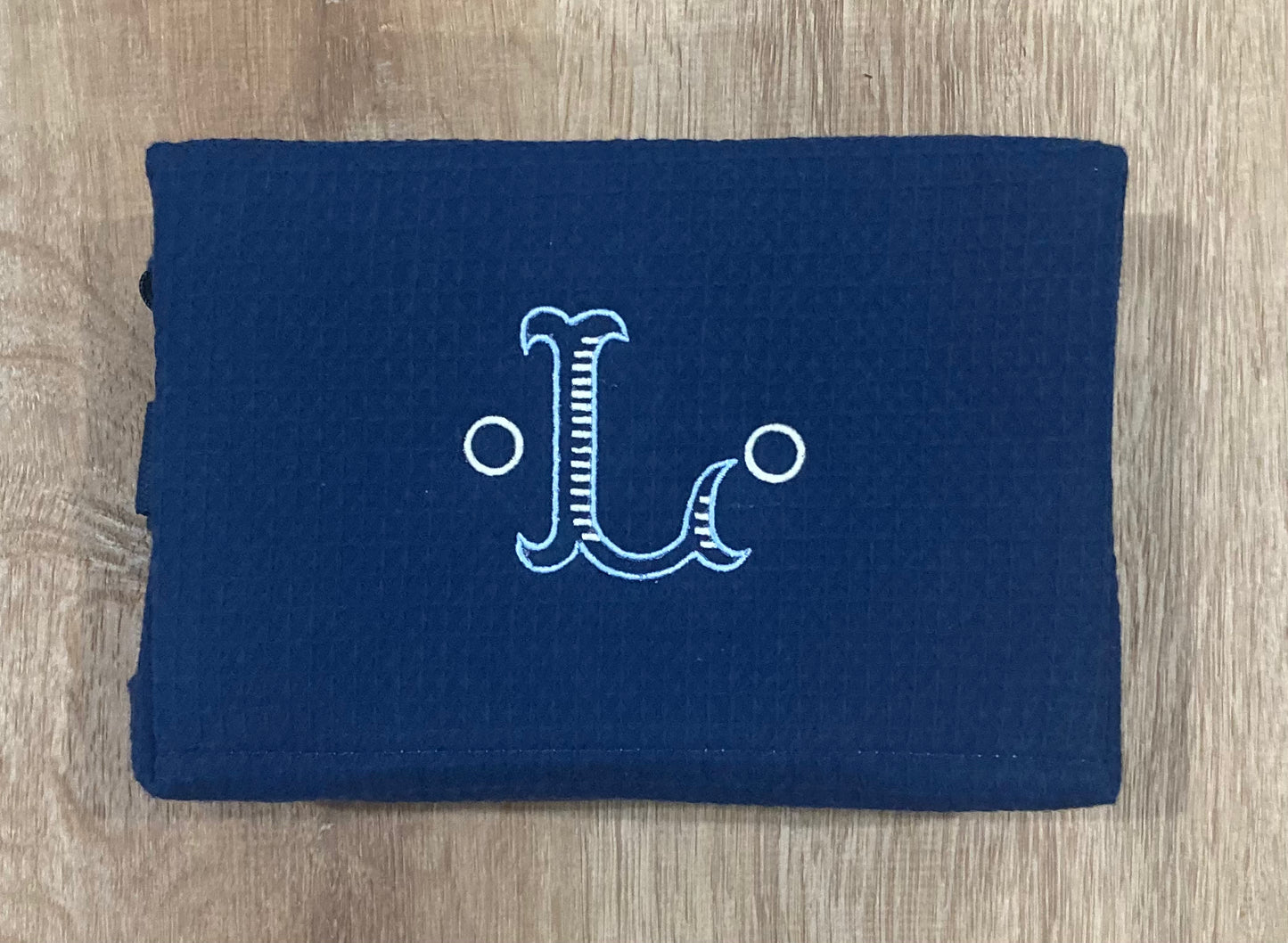Personalized Waffle Weave Cosmetic Bag