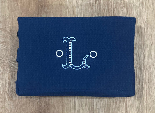 Personalized Waffle Weave Cosmetic Bag