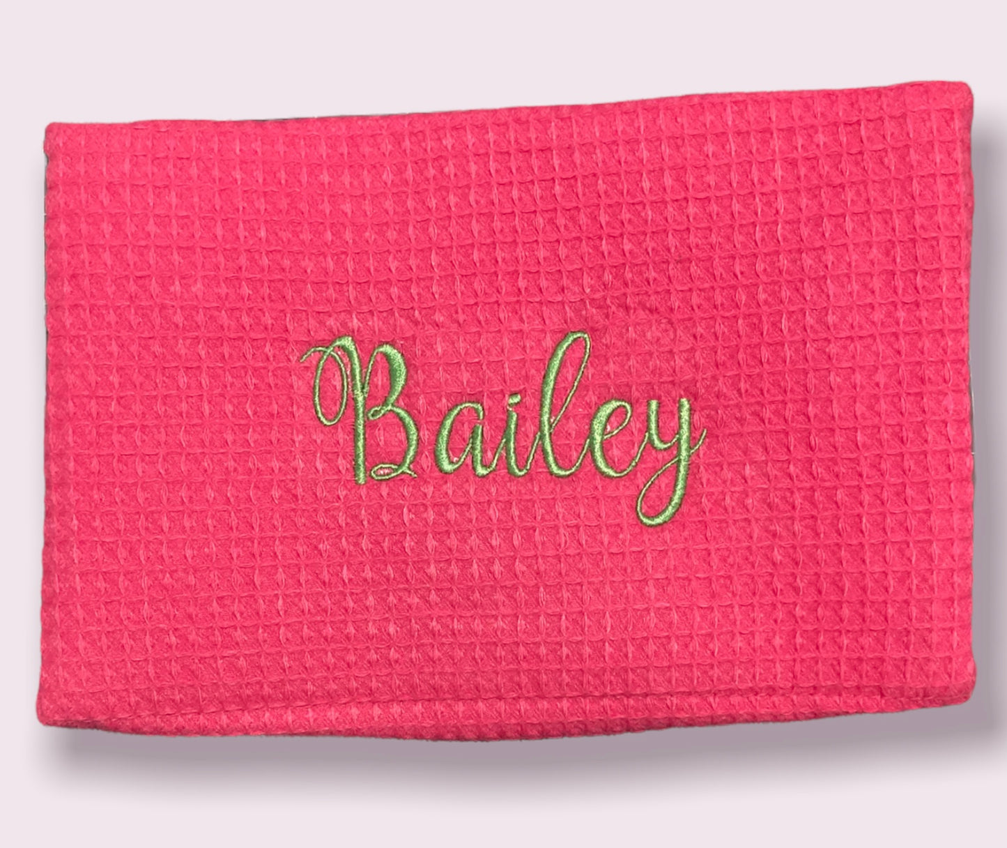 Personalized Waffle Weave Cosmetic Bag